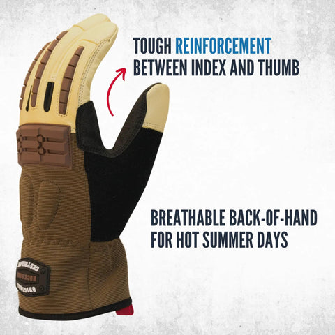 Goatskin Leather Work Gloves For Men With ANSI Cut Resistance A1 Heavy Duty Construction And Warehouse Gloves A Real Workhorse For Construction Gardening And More Durable Top Grain Leather 2X Large