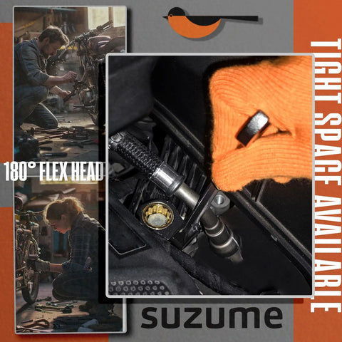 24 Piece Metric And SAE Flex Head Ratcheting Wrench Set With 180 Degree Head and 72 Teeth CRV Steel Pro Grade in use