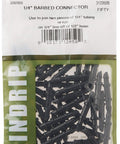 One Quarter Inch Drip Irrigation Barbed Coupling Connector Quick Connect 50 Pack For One Quarter Inch Tubing Fits Trees Shrubs