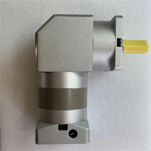 Heavy Duty Slick 90mm Planetary Speed Reducer Gearbox With 40 To 1 Ratio angled view showcasing precision engineering for Nema34 motors.