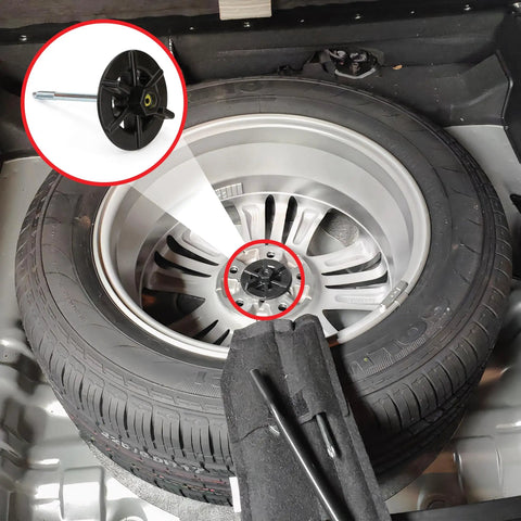 Spare Tire Hold Down Bolt Clamp For Kia Sportage 2010 2015 And Hyundai Tucson 2004 2006 fixing screw in trunk mount position