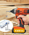 Heavy Duty 150 Piece Self Drilling Screws Kit Stainless Steel Rust Resistant Hex Washer Head Tek Screws for Sheet Metal No Pre Drill Needed