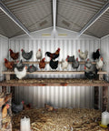 Interior view of the Durable 10 By 8 Ft Metal Storage Shed With Floor Frame Lockable Doors Vent Panels And Window Matte Gray Finish Tough As Nails.
