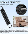 Premium Heavy Duty 4 7/8 Inch Recliner Extension Spring built tough for real homeowners to support recliner functionality.