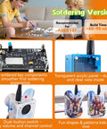 Walkie Talkie Kit For Kids And Teens DIY Soldering Electronics Project With Clear Acrylic Case 1 Mile Range 3 Channels Hands On Science Toy For Ages 12 14 15 16 18 Family Game Night Gift Idea, transparent acrylic case