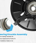 Rear Left Wheel Hub Bearing Steering Knuckle Assembly 698-413 Swap-In Ready Direct Fit Replacement with axle nut