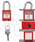 Keyed Different Lockout Tagout Locks Kit 7 Safe Padlocks With 10 Tags For Stations And Devices, Each Lock Has Unique Number
