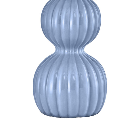 28 Inch Blue Ceramic Table Lamps Set Of 2 For Living Room And Bedroom Modern Coastal Nightstand Lamps Base Detail