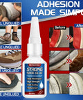 Heavy Duty Shoe Glue 30g For Sole Repair Waterproof Bond That Sticks Leather Rubber And Fabric shown with before and after images