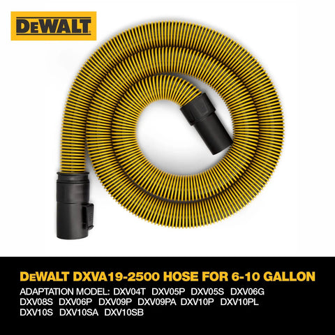 Beefy 7 Foot Vacuum Hose 1 7 8 Inch For Shop Vacs With Locking Tab Ultra Durable Yellow Accessory Fits DXV04T DXV05P DXV05S
