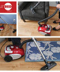 Little Red Portable Canister Vacuum Boasts Two Quart HEPA Filter And Variable Speed Motor For Crushing Dust And Grime Like A Total Champ On Every Floor Surface Today, cleaning hardwood.
