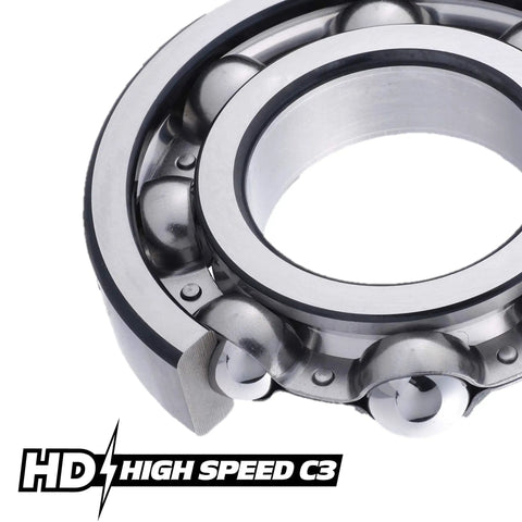 Close-up of a stainless steel bearing from the Heavy Duty Washing Machine Tub Bearing Rebuild Kit With High Temp Grease And Precision Knockout Seals.
