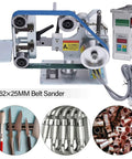 Buff And Polish Like A Pro With This Heavy Duty 550W Brushless Motor Belt Sander Machine Featuring 762 X 25Mm Vertical Design for precision grinding and finishing.