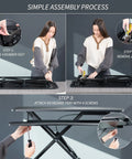 Assembly process of 32 Inch Desk Converter K Series Sit To Stand Riser With Dual Monitor And Laptop Workspace Height Adjustable