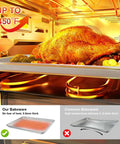 Roast turkey on Heavy Duty Half Sheet Pans With Rack Set For Baking And Roasting Thick Aluminum Bakeware That Will Not Warp 500F