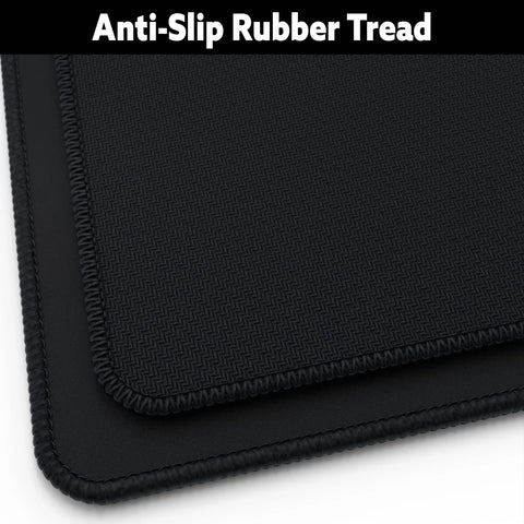 Massive 60 By 30 Inch Gaming Desk Mat With 4mm Thick Cloth Surface, Stitched Edges, And Non Slip Rubber Base close-up view