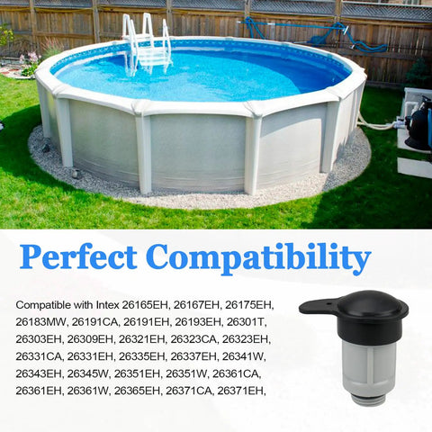 Air Jet Valve And Cap Kit For Above Ground Pool Inlets next to compatible pool models list