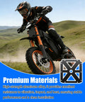 Controller Mounting Bracket For Tuttio Tutti Soleil 01 Electric Dirt Bike, Heavy Duty Aluminum, shown with biker riding