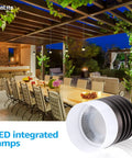 Low Voltage Outdoor Pendant Lights Pack Of 4, 12V LED Hanging Tree Lights For Gazebo And Pergola, IP65 Aluminum showing LED lamp