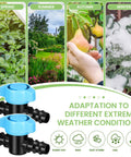 12 Pack One-Half Inch Drip Irrigation Barbed Valve Fittings with ball shut off, suitable for all seasons and weather conditions