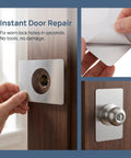 Top Grade Stainless Steel Door Lock Reinforcer Plates With Easy Install Adhesive Backing Perfect For Fixing Shaky Handles And Deadbolts While Boosting Home Security Plus Adding A Nice Decor Touch Without Screws Needed At All, stainless steel door plate on wood door