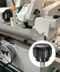 12 Pack Premium Knurled Thumb Screws M4 By 12 Millimeter Stainless Steel Bolts close-up on machine, showing black knob for adjustments.