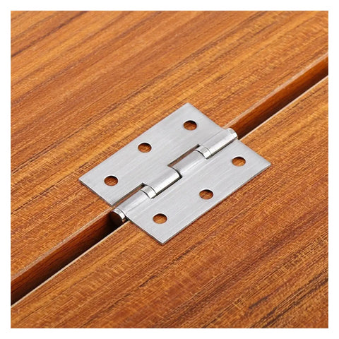 Rotating Concealed Hinge Set 20 Pack 1.5 Inch Stainless Steel Folding Butt Cabinet Hinges on wooden door