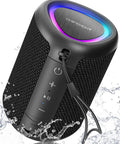 Beach Essentials Bluetooth Speaker With Crystal Clear Sound IPX5 Waterproof All Day Playtime Dynamic Light Show in water splash