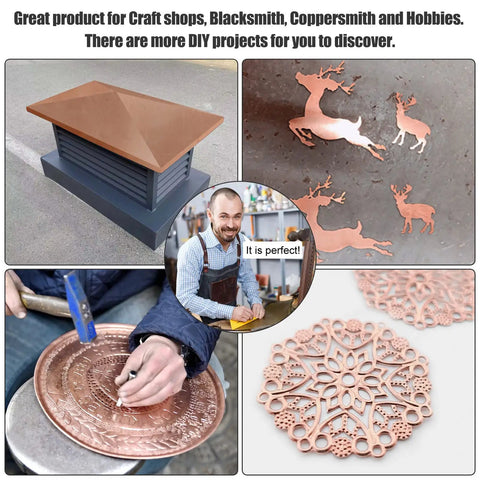 Craft projects using Premium Copper Flashing Roll 99.95 Percent Pure Copper 2 Inch Wide By 10 Feet Long 24 Gauge 0.5mm Thick For Roofing And DIY