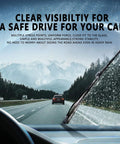 No Sweat Swap Slick Sweep Windshield Wiper Blades Replacement Fit For Model S 2012 2025 Front All Season Car Glass Cleaner Natural Rubber Set Of Two Premium with a clear view of road in rain.