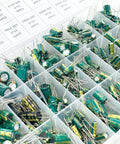 Must Have 460 Piece Capacitor Assortment Kit With 24 Values, 1uF To 1500uF, 6.3V To 50V Aluminum Electrolytic Caps in DIP Box