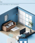 Top Shelf Motorized Smart Electric Curtain Track With Remote And Concealed Brackets in a modern living room setting.