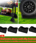 Anti Slip Caster Cups For Furniture And BBQ Grills, Durable Silicone Non Slip Pads For Wheels Or Legs, 4 Pack, Black