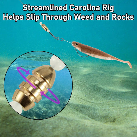 15 Pack Bangin Carolina Ready Rigs For Bass And Freshwater Fishing 10 Inch Wire Leader Pre Rigged With Bullet Sinker Swivels Brass Three Eighth Ounce Sinker And Quick Change Duo Lock Snap, rigged lure in water