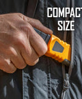 Person holding Two Stage Diamond Sharpener With 4 Inch Double Sided Stone For Knives Hooks And Pointed Tools Coarse And Fine Grit