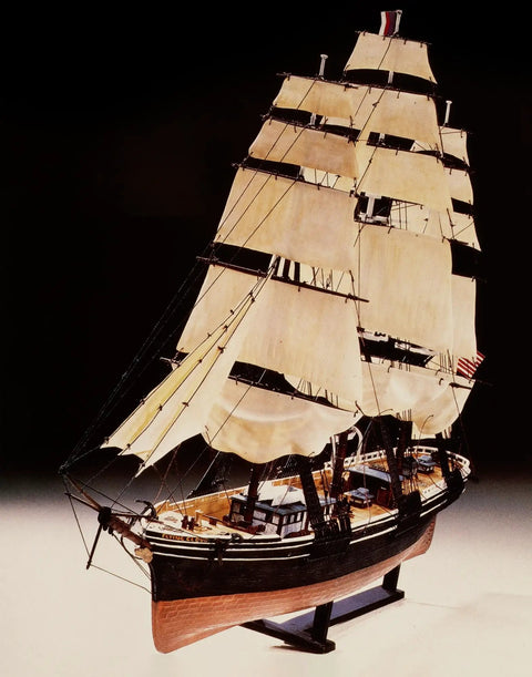 Flying Cloud Plastic Model Kit Ship Build Set For Scale Modeling Fans Detailed Polystyrene Hull With Easy Assembly on display