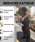 Heavy Duty Anti Fatigue Floor Mat 2 By 7 Feet Extra Thick Fifteen Sixteenths Inch Diamond Plate Standing Pad in workshop