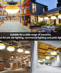 10 Head LED Temporary Construction Lights Beast Bright 100W Total 10000 Lumens lighting various indoor and outdoor spaces