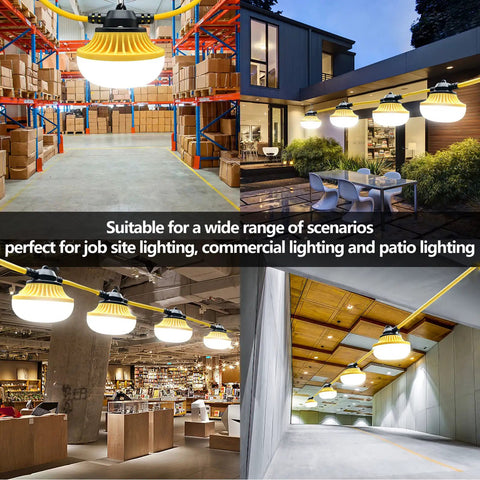 10 Head LED Temporary Construction Lights Beast Bright 100W Total 10000 Lumens lighting various indoor and outdoor spaces