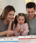 Family using 26 Pack Number Line Dry Erase Boards Cards Double Sided Writable And Erasable Whiteboards for math learning