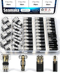 Solid As A Rock Solderless Wire Connectors Kit For 18 To 22 Awg with 90PCS quick splice terminals displayed in transparent case.