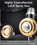 No Cap Legit Pro Grade Lvlp Spray Gun For Automotive Painting, showing nozzle and ergonomic grip for easy use.
