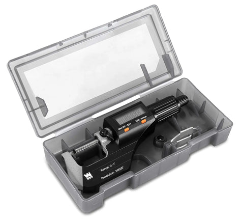 Precision Digital Micrometer For Machine Shops And Engineering Projects Featuring Bright Lcd Screen Zero To One Inch Span And Tight Tolerance For Dialing In Exact Measurements