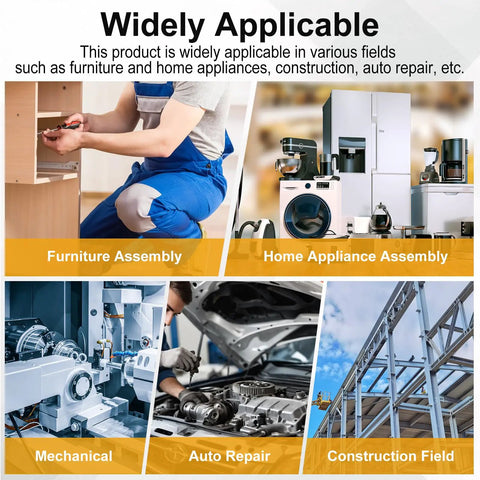 Applications of Hex Bolts And Nuts Kit 760-Piece Stainless Steel SAE Set in furniture, home appliances, mechanical, auto repair, construction.