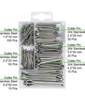 304 Stainless Steel Cotter Pins Set 230 Pcs Assortment Kit Quick Install Retaining Pins And Hairpins Clips For Trailer Hitch Applications
