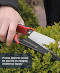 Razorsharp Topiary Shears Pro Grade For Pruning And Shaping Garden Plants Precision High Carbon Steel Blades in use