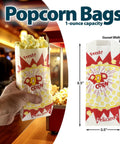 1 Oz Popcorn Bags Burst Design 1000 Per Case Individually Portioned Paper Snack Bags For Parties Catering And Movie Nights