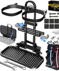 No Drill Golf Cart Rear Seat Bag Holder Foldable And Adjustable Space Saver Fits Grab Bars 7.28 To 25.6 Inches Universal For EZGO Club Car Yamaha Easy Install Anti Shake kit with tools and components.