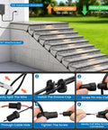 Eight Inch Retaining Wall Step Lights With Five Watt LED And One Hundred Watt Transformer IP68 Outdoor Hardscape Lighting Kit installation steps
