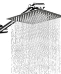 12 Inch High Pressure Square Rain Showerhead With 11 Inch Adjustable Arm Delivers Full Body Coverage In Stainless Steel That Is Corrosion Resistant And Durable For A Luxury Spa Style Bathroom Upgrade Built To Last